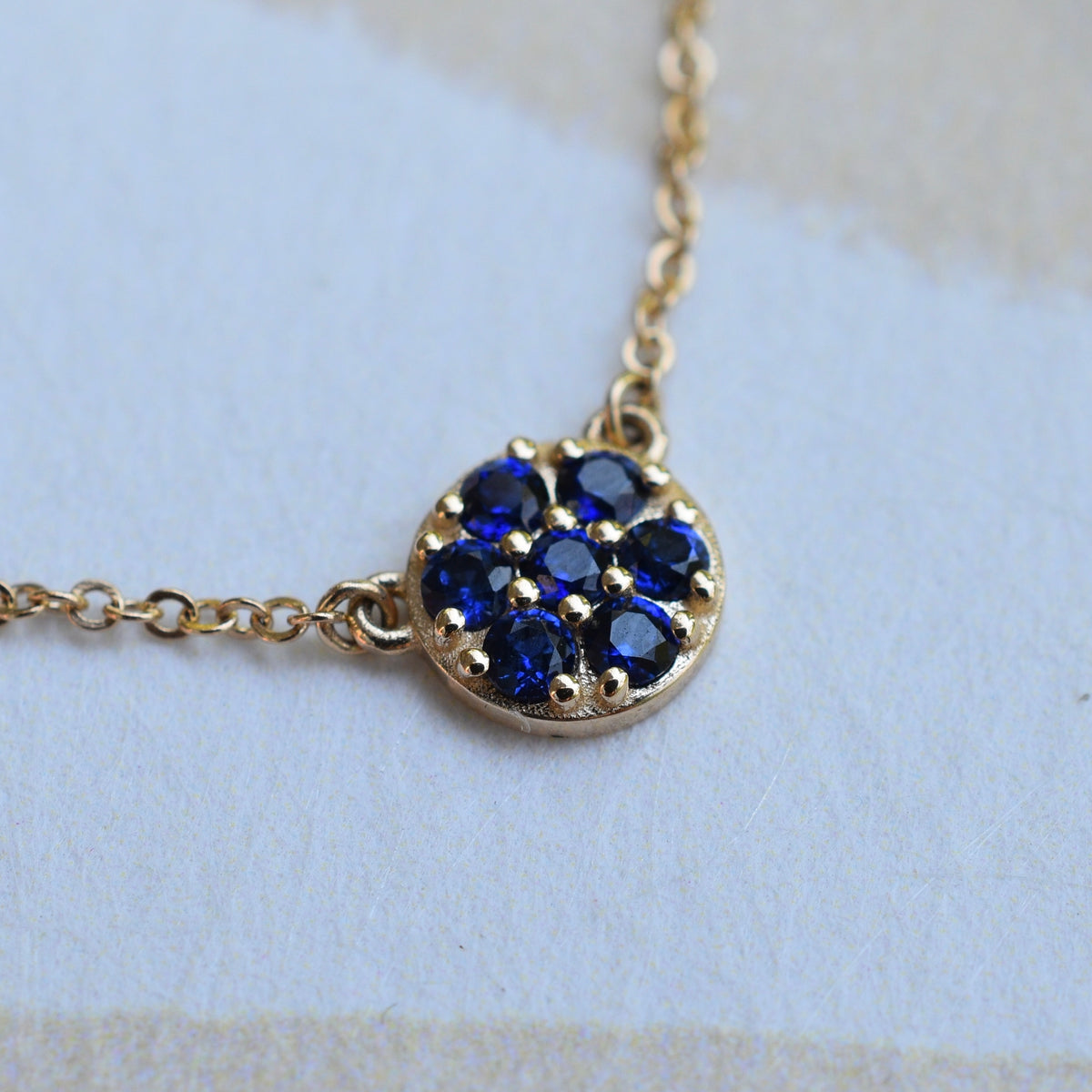 0.21TCW Round Cut Floral Moissanite September Birthstone Necklace