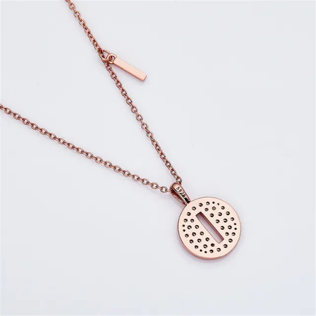 \ I \" Letter Moissanite Diamond Necklace for Women"