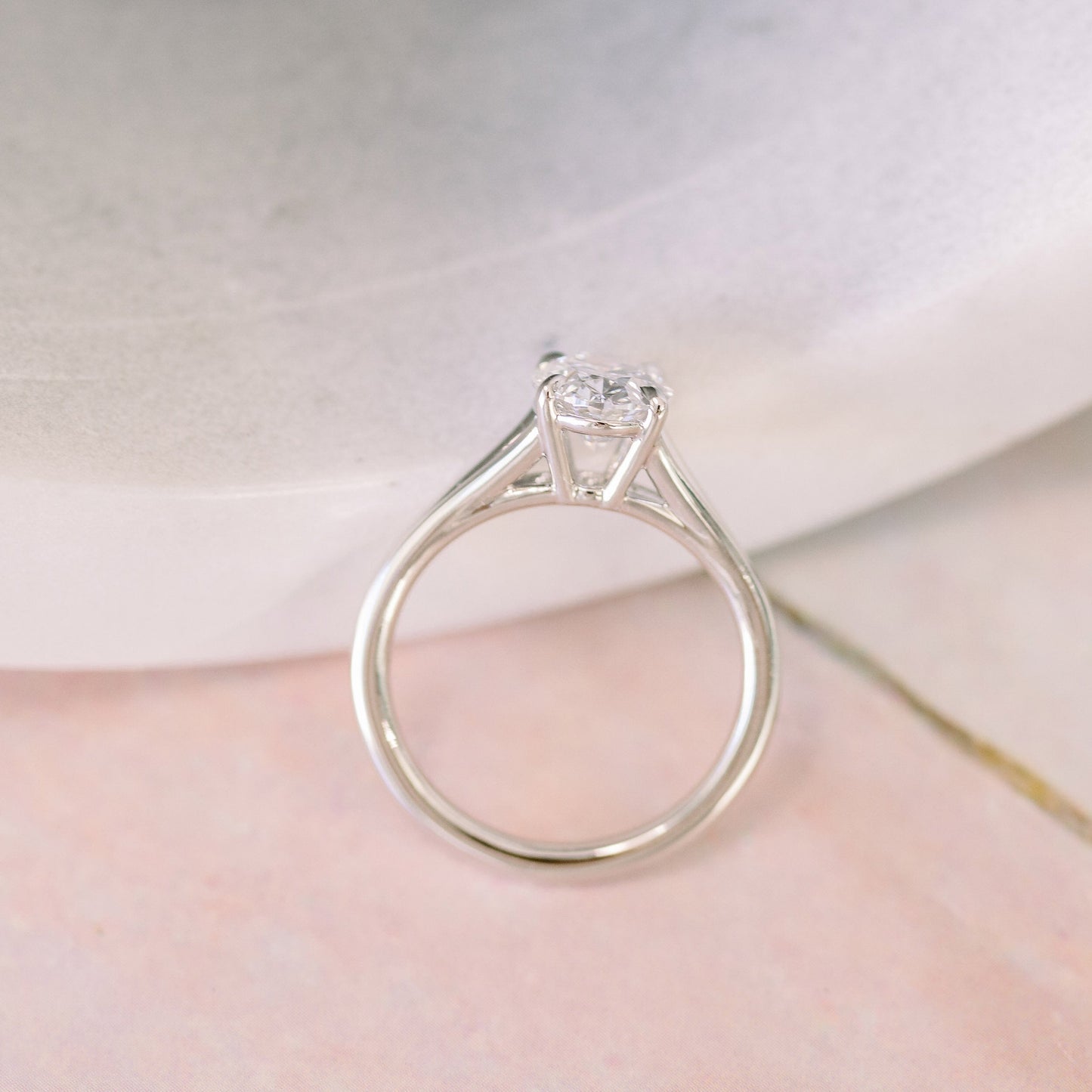 1.50ct Round Cut Moissanite Diamond Split Shank Solitaire Engagement Ring