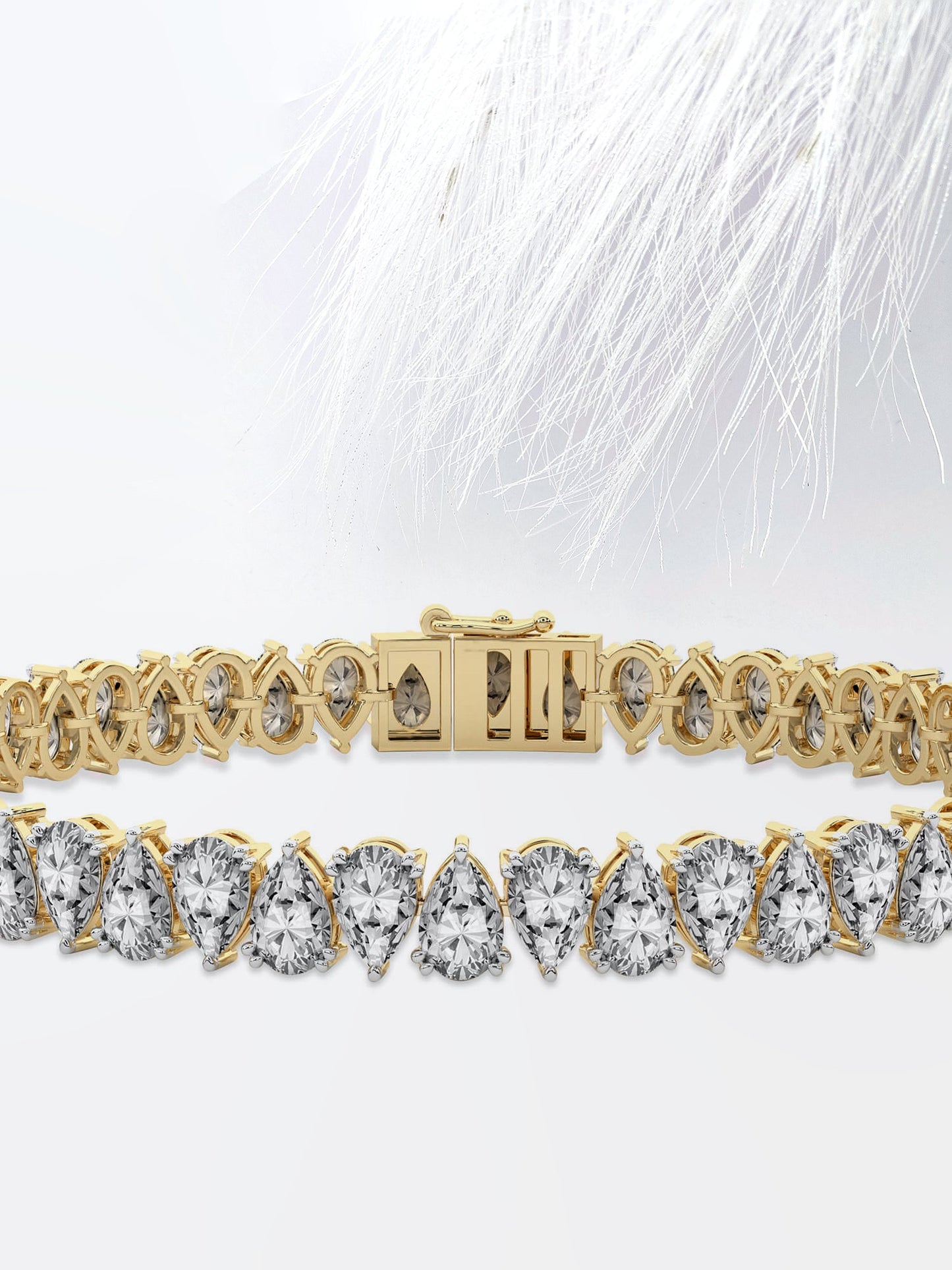 10ct Pear Cut Tennis Moissanite Diamond Bracelet For Women