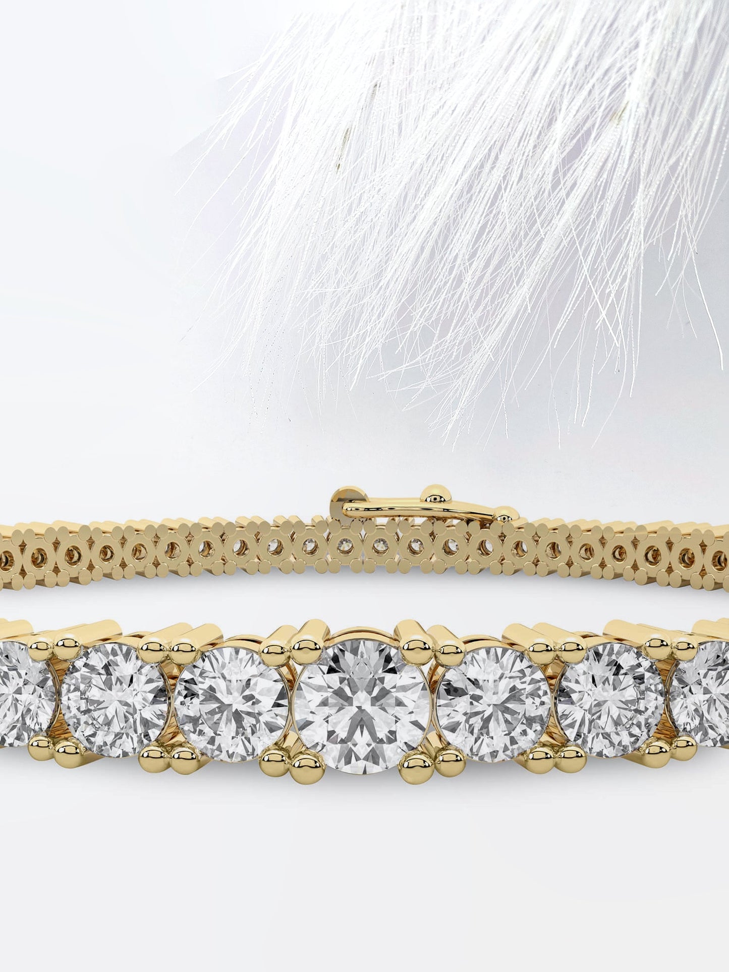 4.0ct Round Cut Moissanite Tennis Diamond Bracelet 14k White Gold