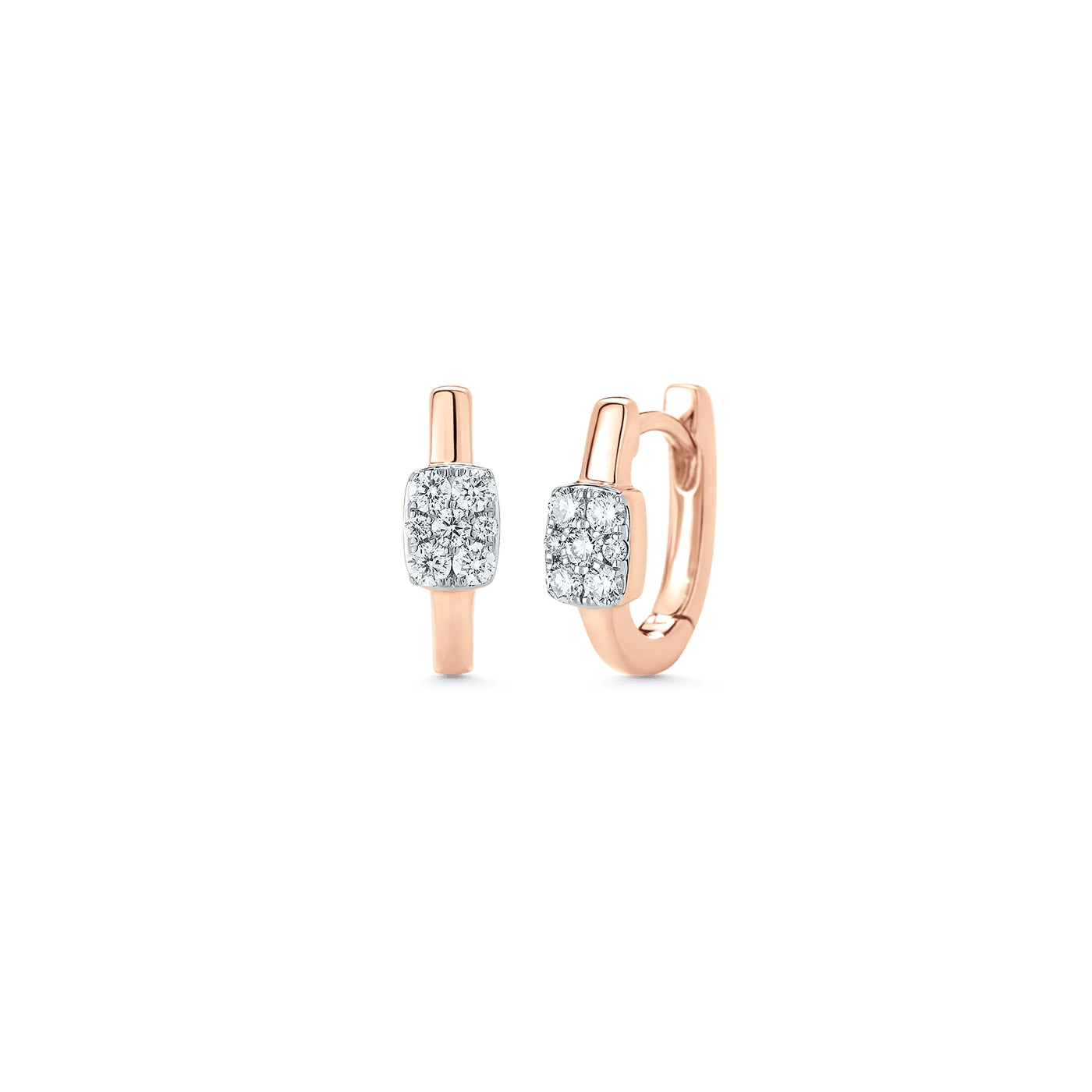 0.24 TCW Round Moissanite Diamond Huggie Earrings