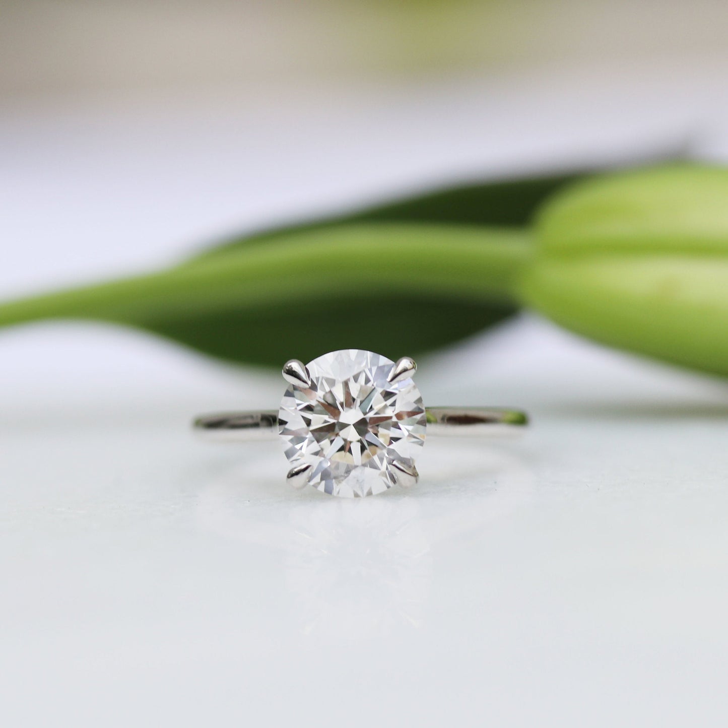 2.75ct Round Brilliant Cut Diamond 14K Gold Engagement Ring