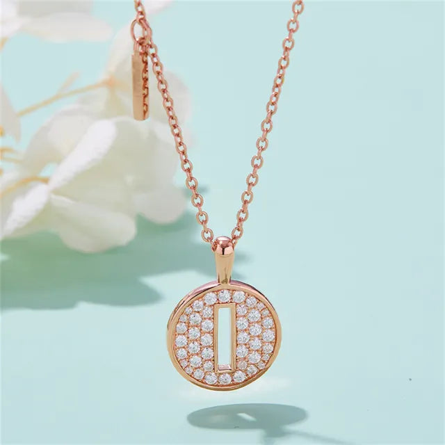 \ I \" Letter Moissanite Diamond Necklace for Women"