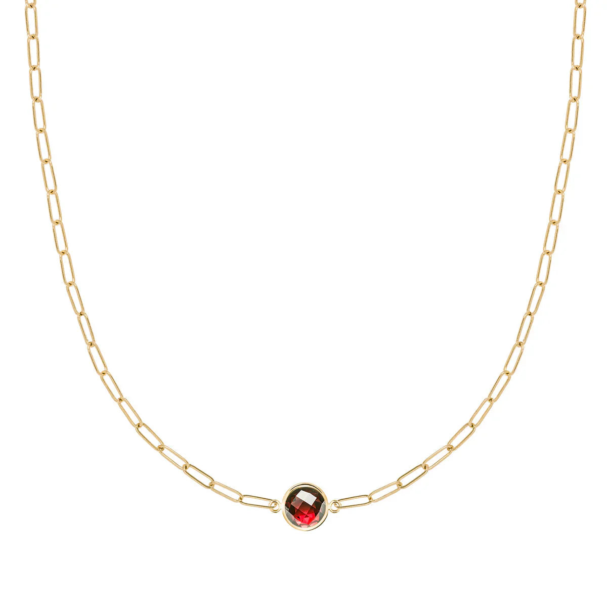 0.40 TCW Round Cut Solitaire Moissanite Necklace-January Birthstone