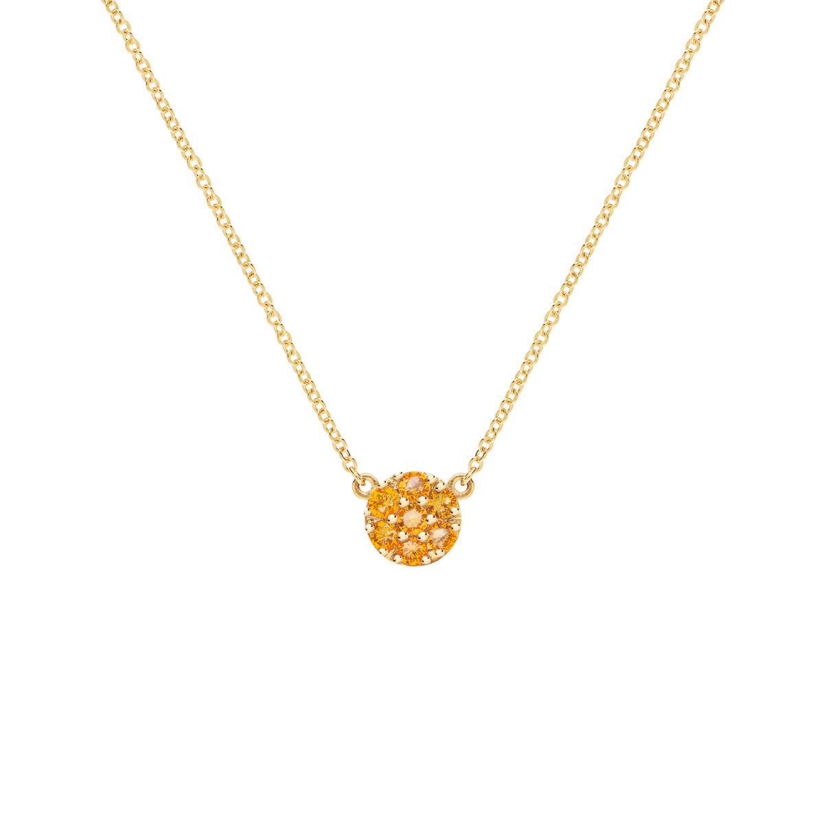 0.84TCW Round Cut Floral Moissanite November Birthstone Necklace