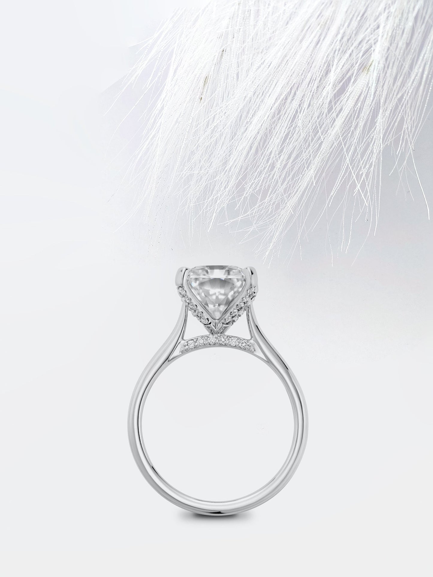 0.75CT Emerald Cut Solitaire Moissanite Diamond Engagement Ring For Women