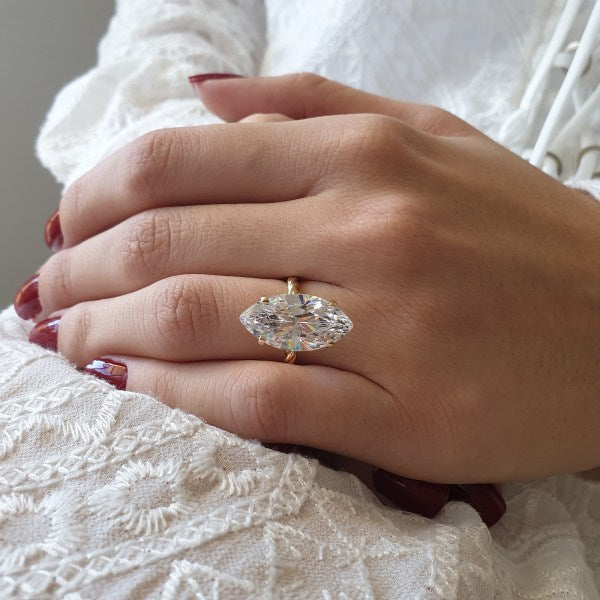 7.95CT Marquise Diamond Moissanite Engagement Ring