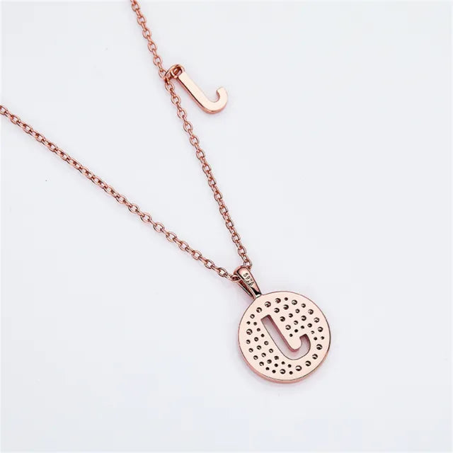 \ J \" Letter Moissanite Diamond Necklace for Her"
