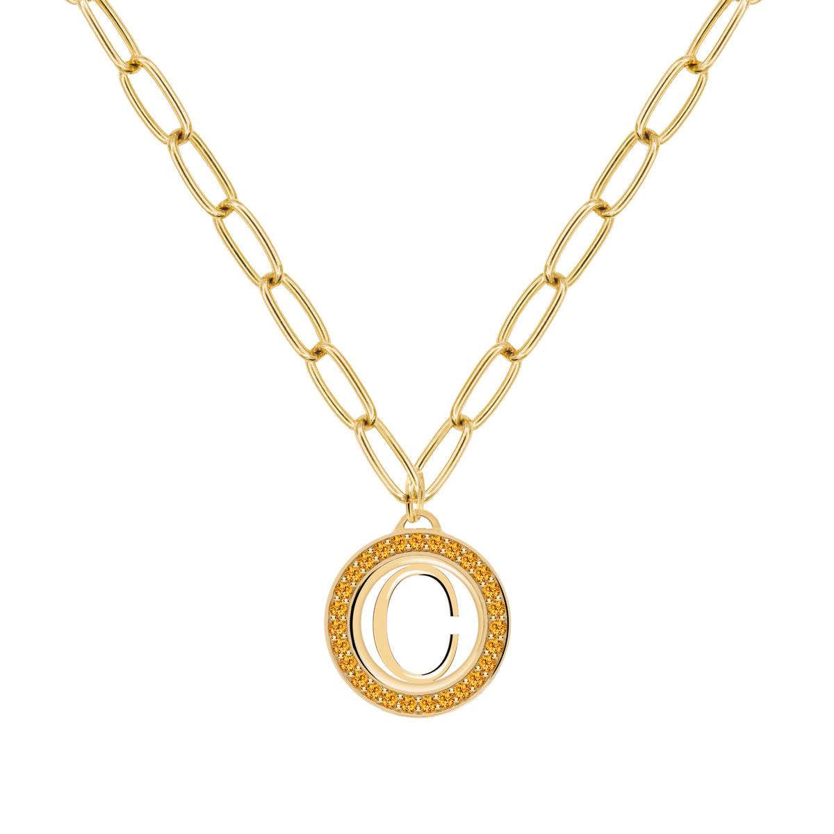 1.50TCW Round Cirtine Customized Moissanite November Birthstone Necklace