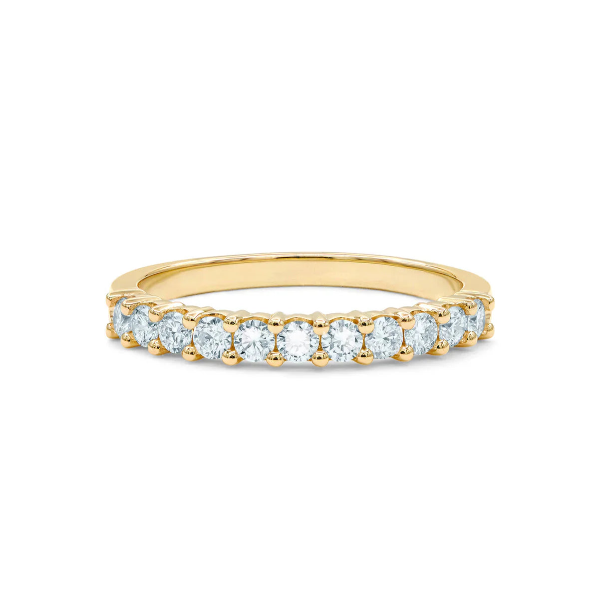 1.32TCW Round Aquamarine Moissanite March Birthstone Wedding Band