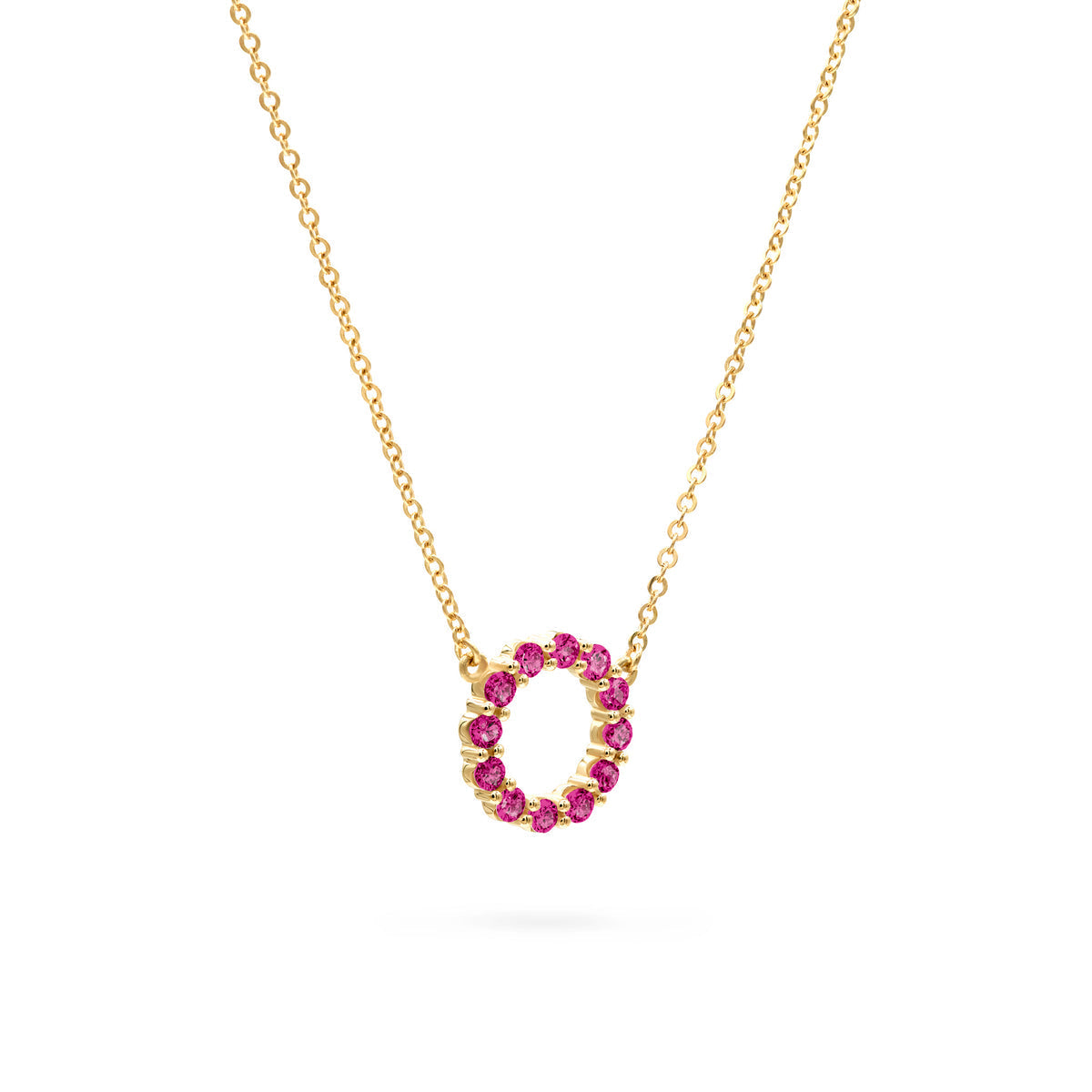 1.20TCW Round Open Circle Moissanite July Birthstone Necklace
