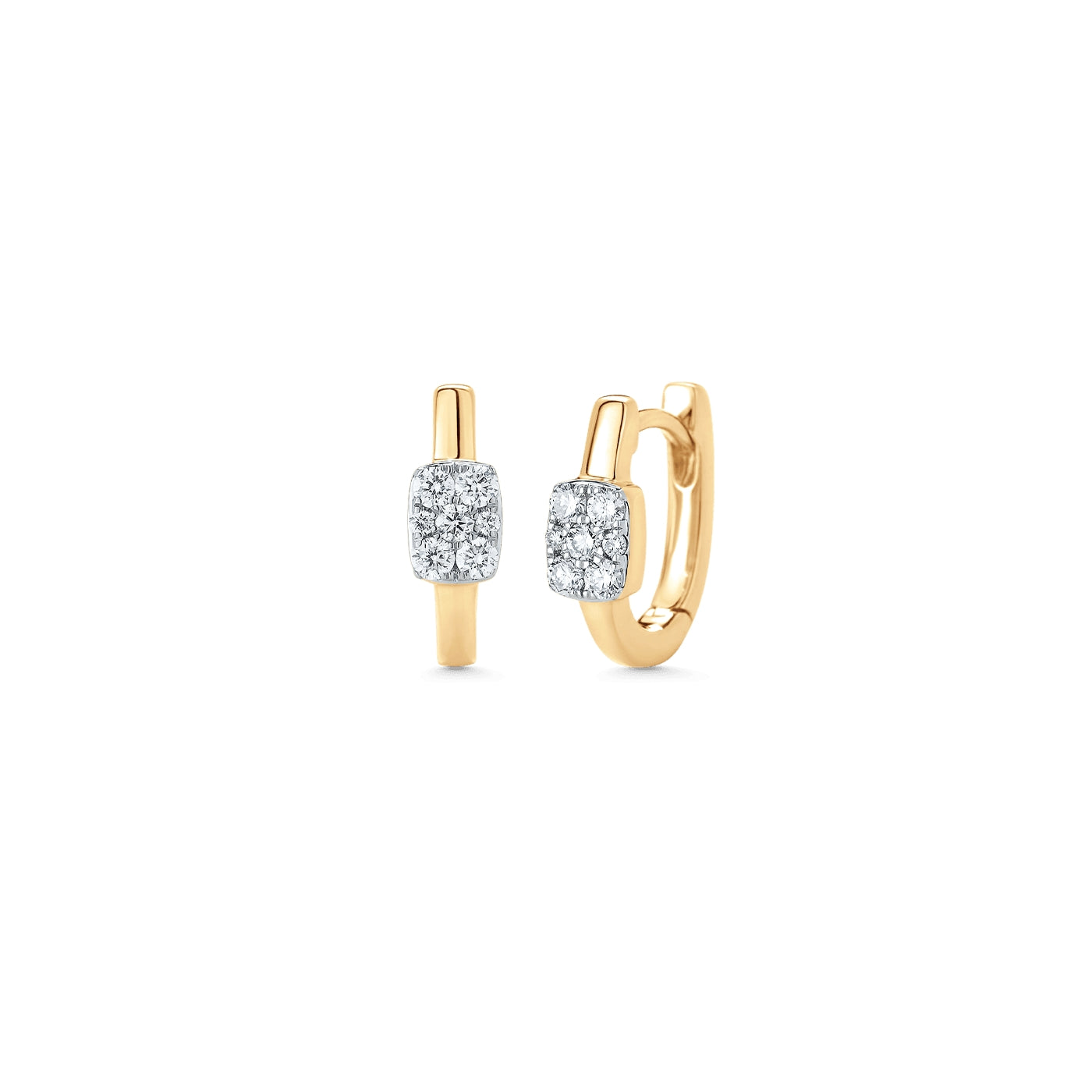 0.24 TCW Round Moissanite Diamond Huggie Earrings