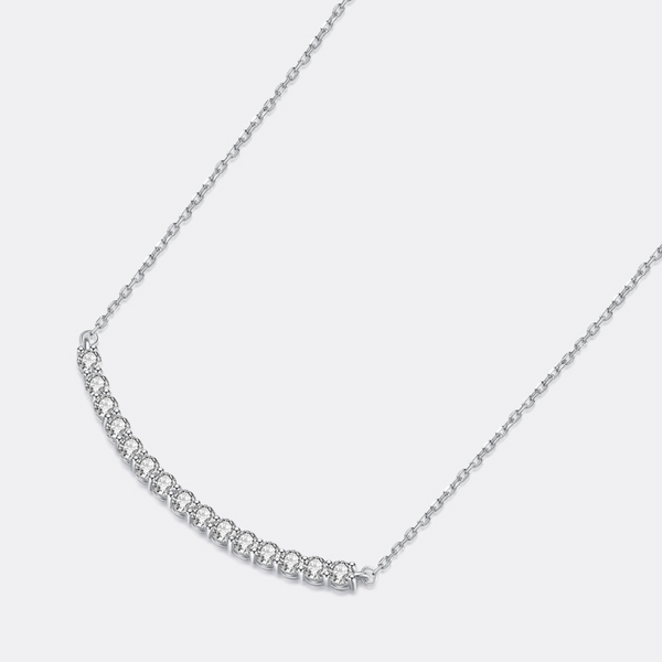 \Smiley\" Round Cut Diamond Moissanite Diamonds Necklace For Women"