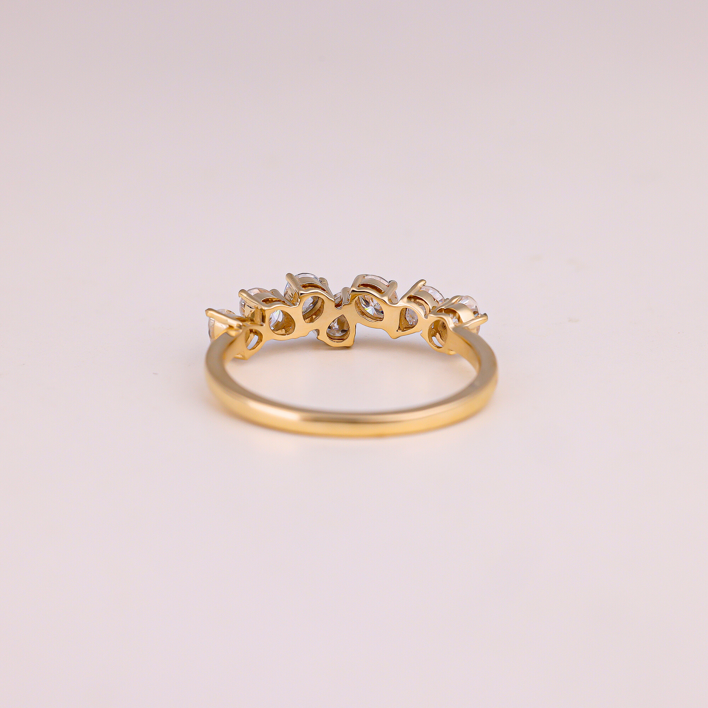 Pear & Oval Cut Half Eternity Moissanite Wedding Band - Ready to Ship