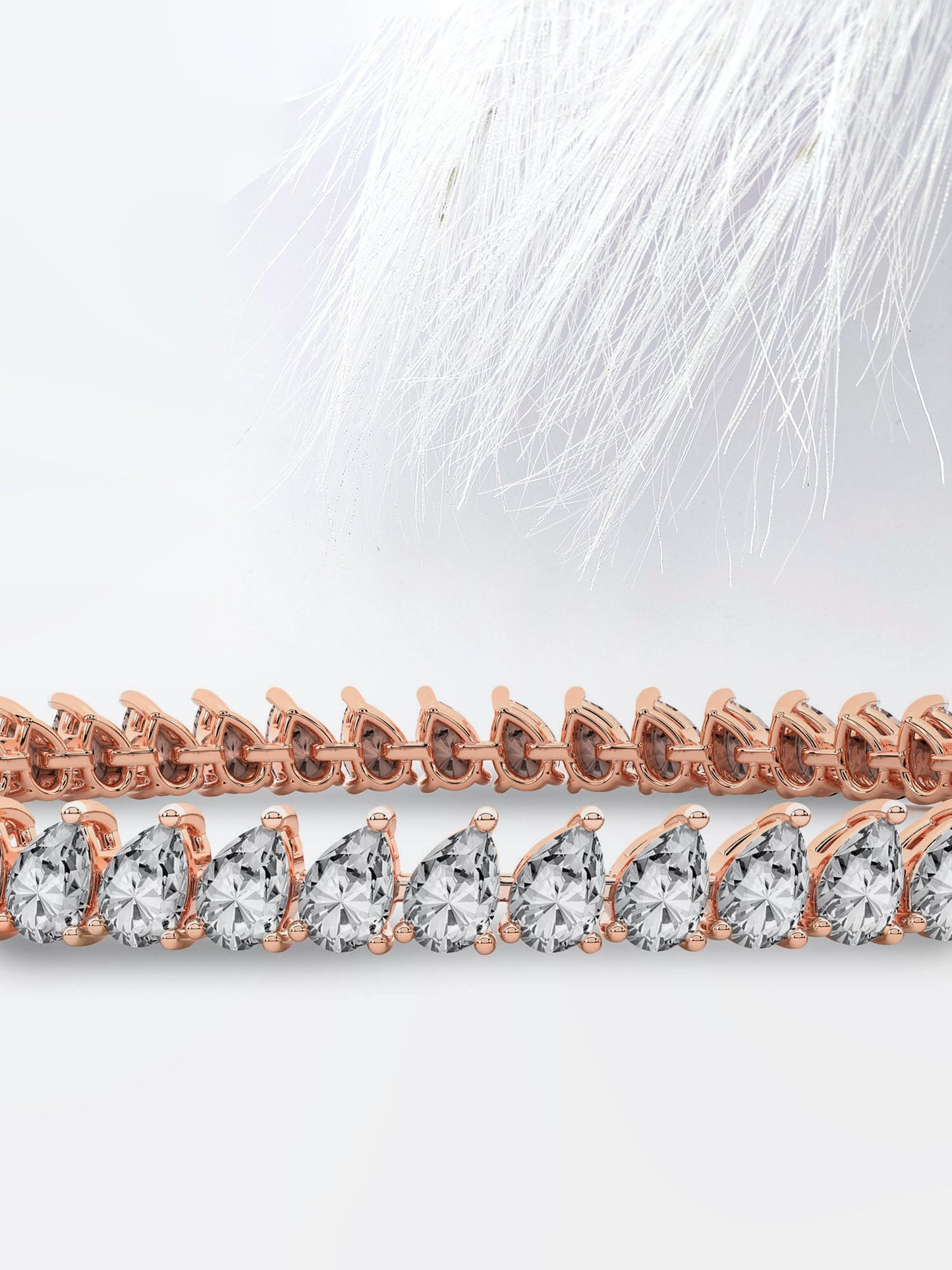 7.0ct Pear Cut Moissanite Tennis Diamond Bracelet For Women