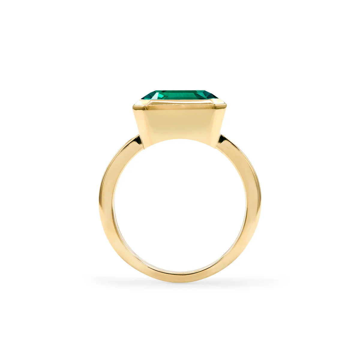 4.0CT Emerald Solitaire Emerald Moissanite May Birthstone Engagement Ring