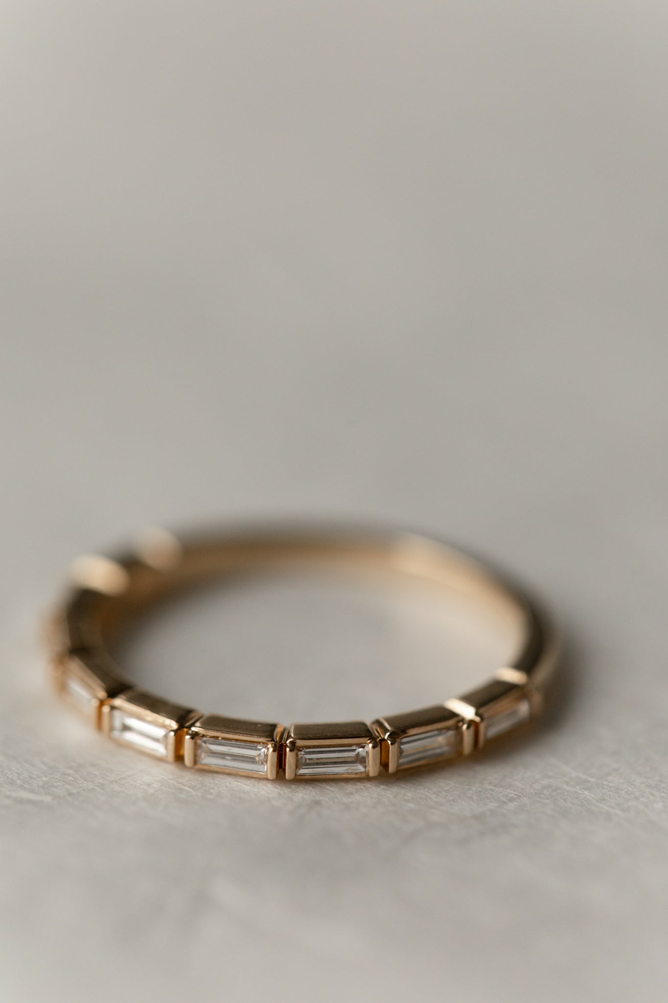 0.27 TCW Baguette Moissanite Bar Setting Wedding Band