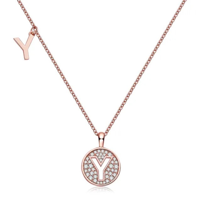 \ Y \" Letter Moissanite Diamond Necklace for Women"