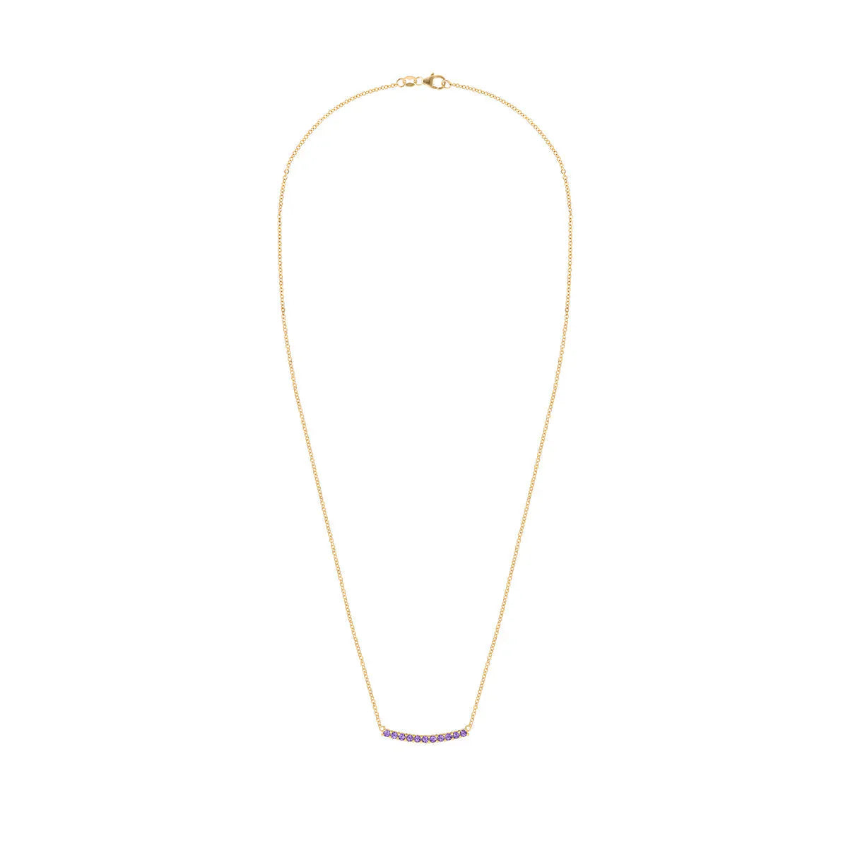 1.35TCW Round Cut Moissanite Diamond February Birthstone Necklace