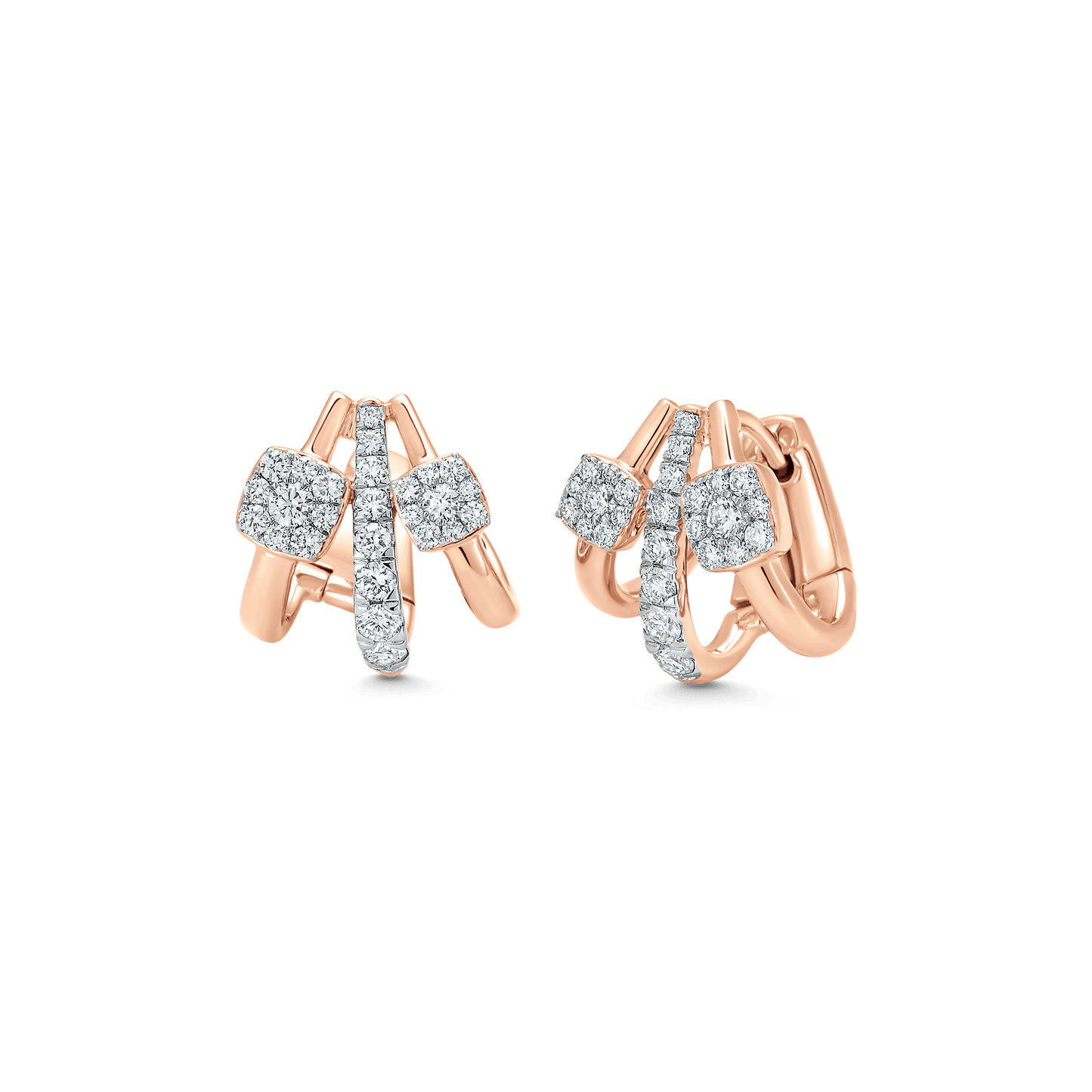 0.75 TCW Round Moissanite Diamond Ear Cuff Earrings