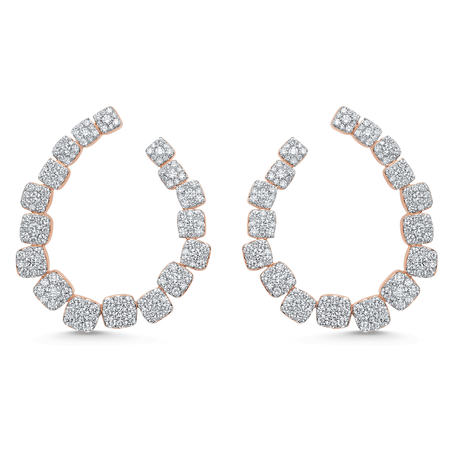 3.81 TCW Round Moissanite Diamond Hoop Earrings
