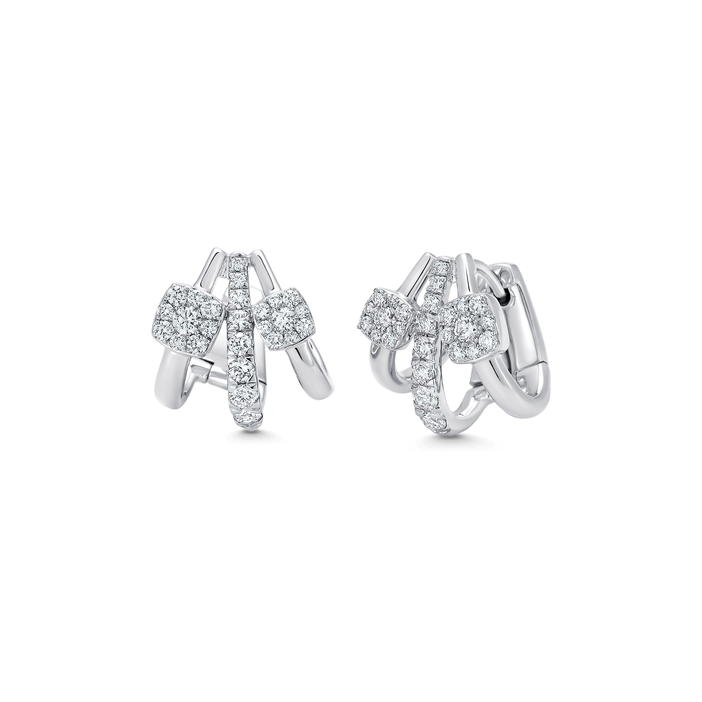 0.75 TCW Round Moissanite Diamond Ear Cuff Earrings