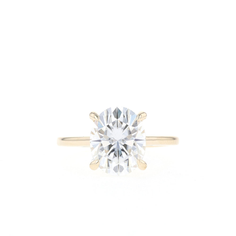 1.2CT Round Cut Solitaire Moissanite Diamond Engagement Ring