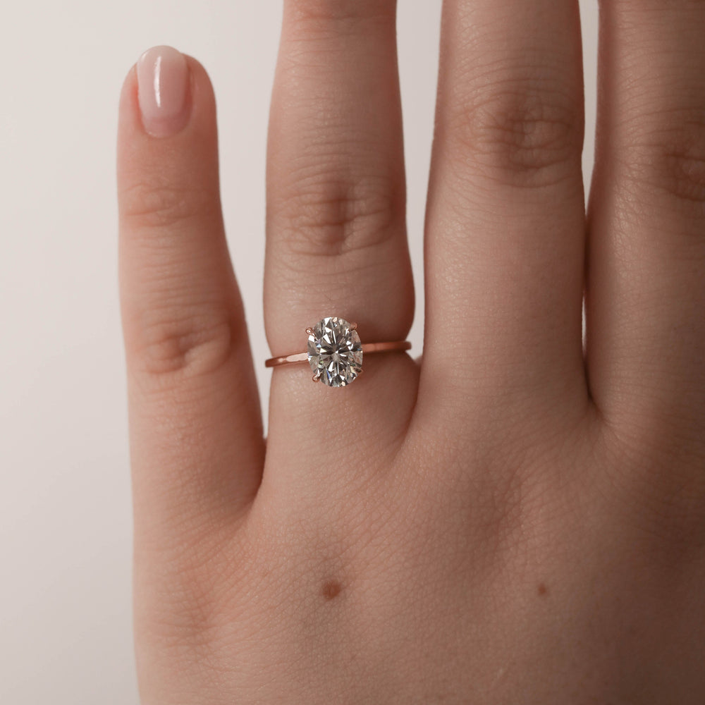 1.2CT Round Cut Solitaire Moissanite Diamond Engagement Ring