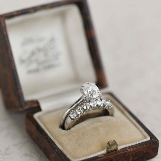 3.0ct Round Brilliant Moissanite Diamond 7 Stone Wedding Band