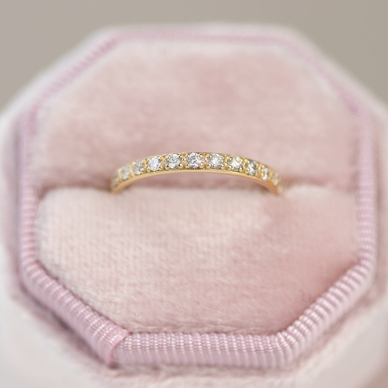 Round Brilliant Cut Half Eternity Wedding Band