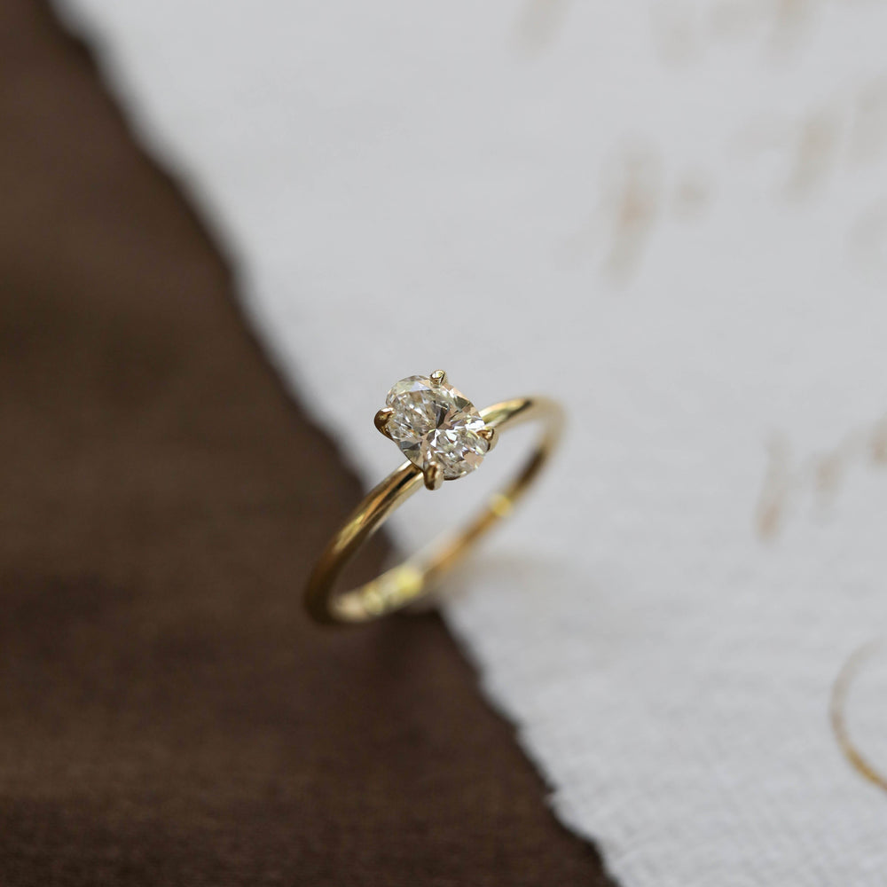 1.20ct Oval Cut Solitaire Moissanite Diamond Engagement Ring