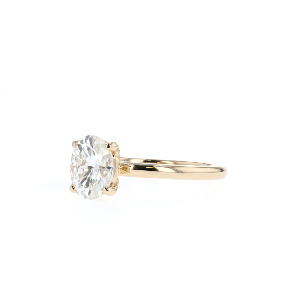 1.20ct Oval Cut Solitaire Moissanite Diamond Engagement Ring