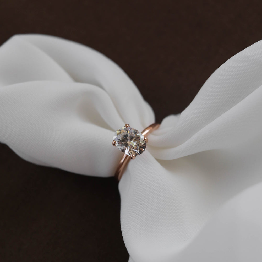 1.20ct Oval Cut Solitaire Moissanite Diamond Engagement Ring