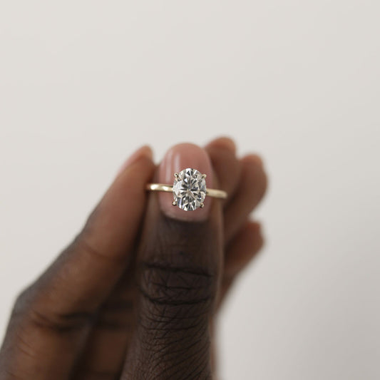 1.20ct Oval Cut Solitaire Moissanite Diamond Engagement Ring