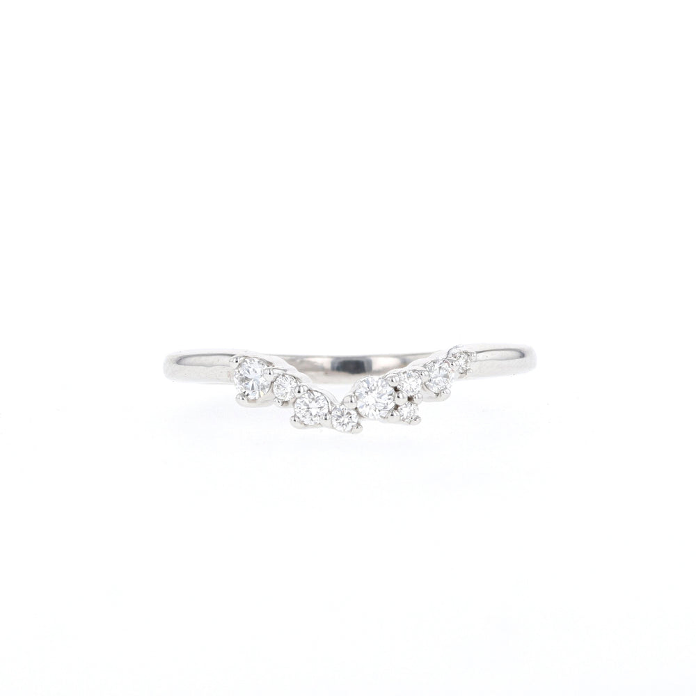 0.13cr Round Brilliant Cut Cluster Eternity Moissanite Diamond Wedding Band