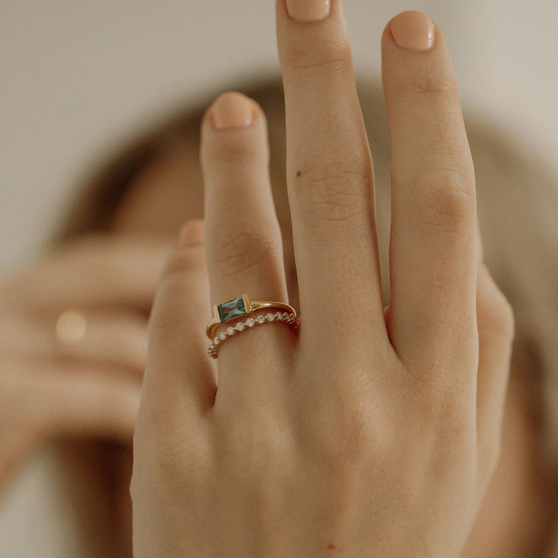 0.38 TCW Round Moissanite Minimalist Wedding Band
