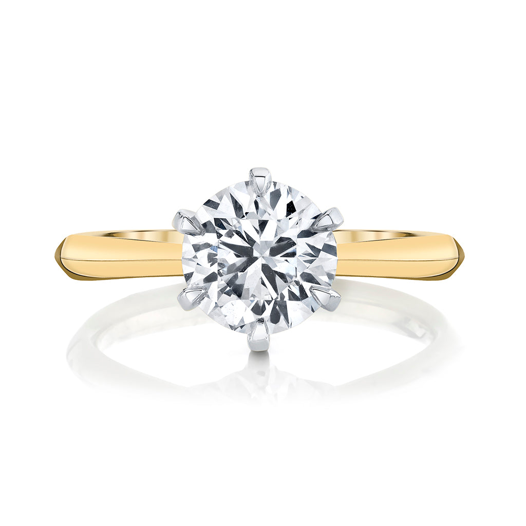 1.55CT Round Cut Solitaire Moissanite Diamond Engagement Ring