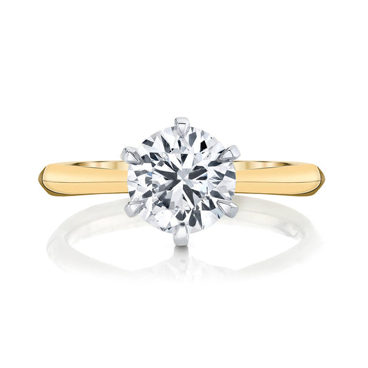 1.55CT Round Cut Solitaire Moissanite Diamond Engagement Ring