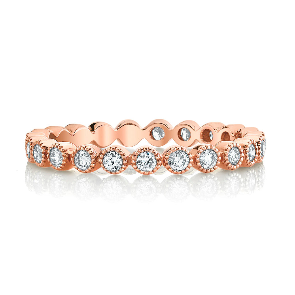 0.43ct Round Cut Moissanite Diamond Full Eternity Wedding Band