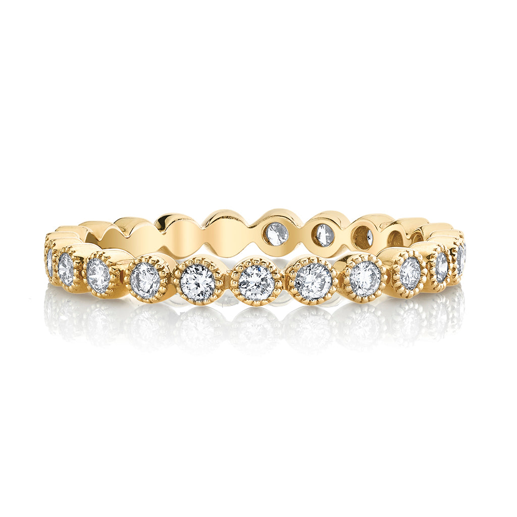 0.43ct Round Cut Moissanite Diamond Full Eternity Wedding Band