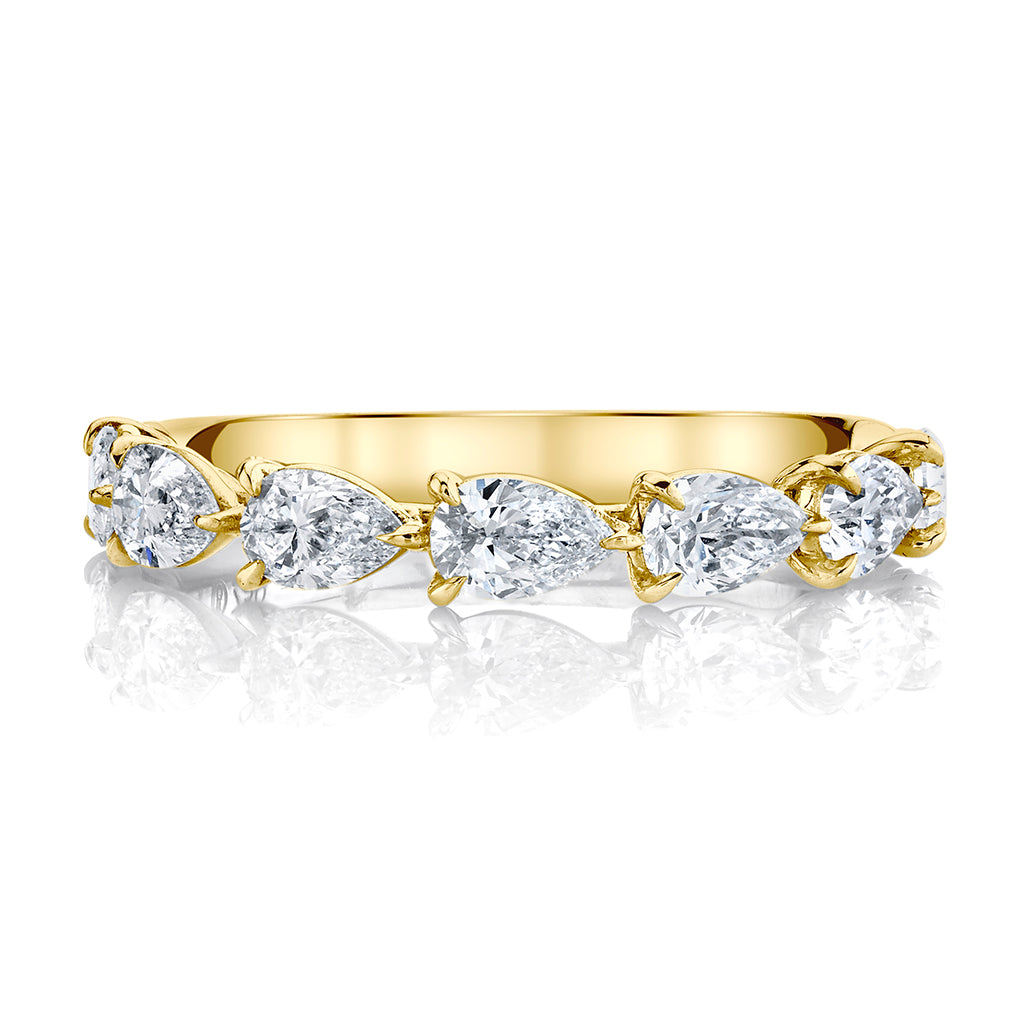 0.35ct Round Cut Petite Moissanite Diamond Criss Cross Wedding Band