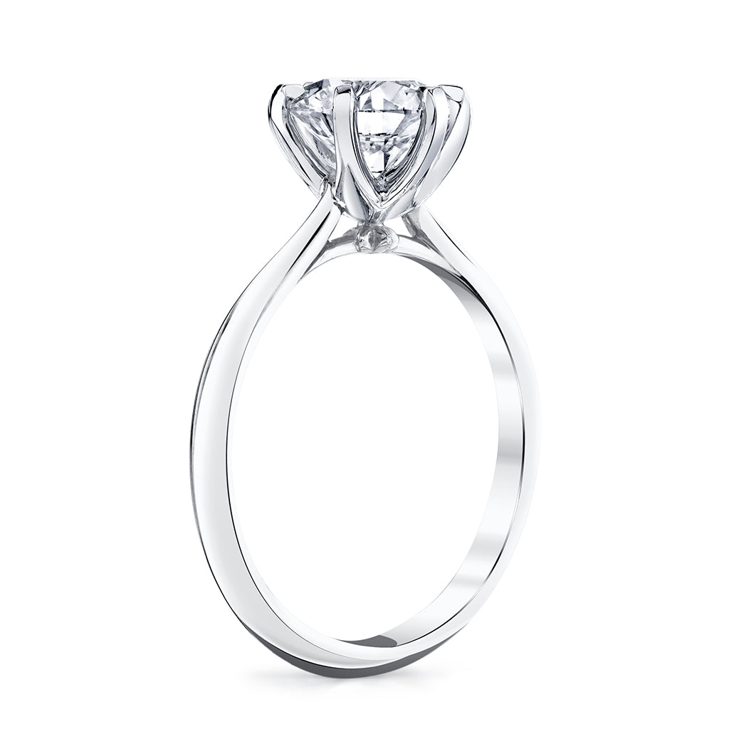 2.0CT Round Cut Moissanite Diamond Solitaire Engagement Ring