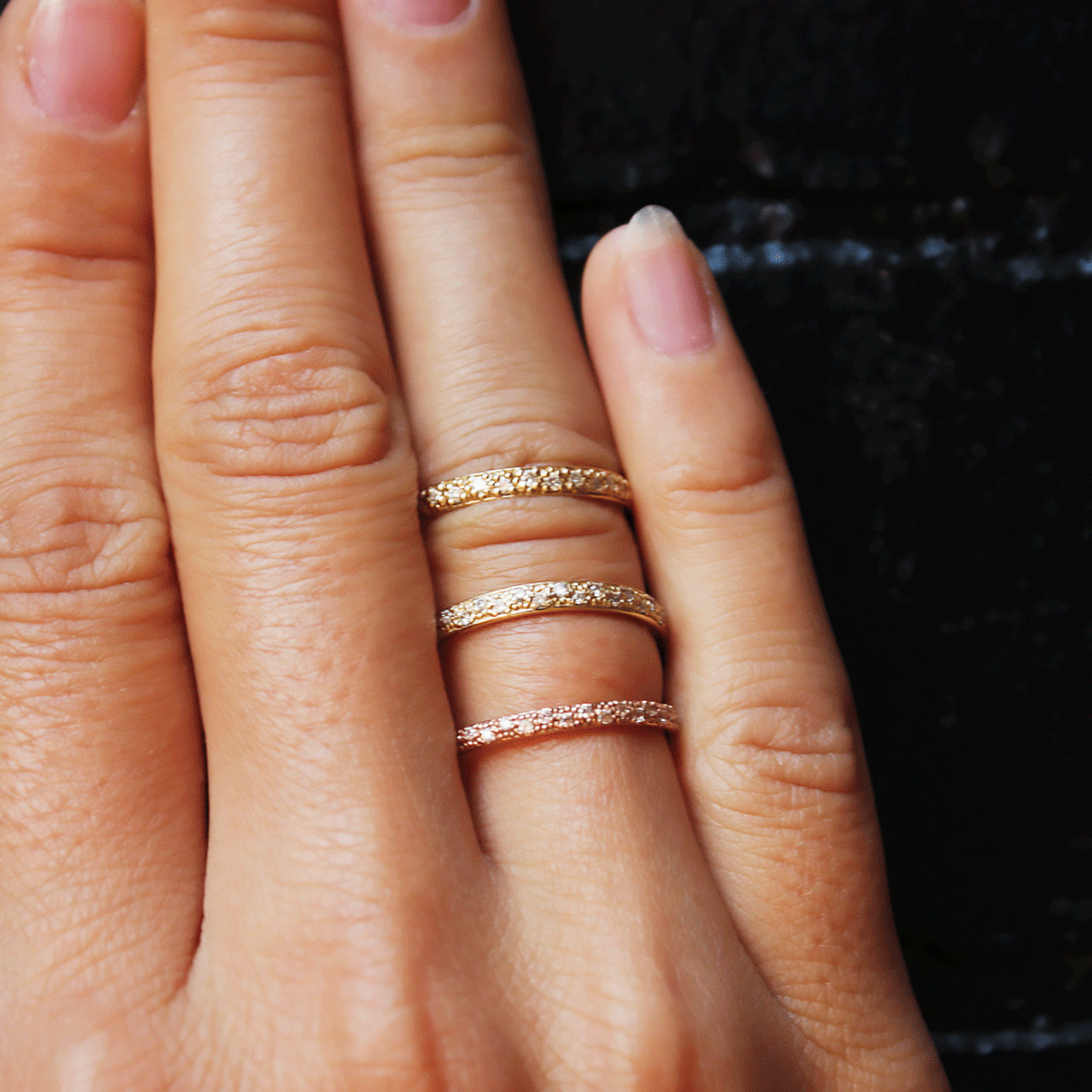 Round Brilliant Cut Half Eternity Wedding Band