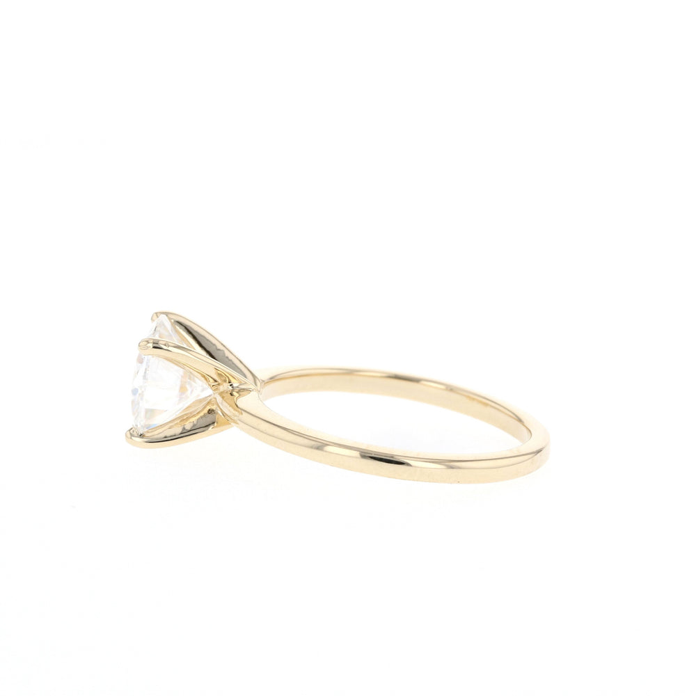 1.50CT Round Moissanite Solitaire Diamond Engagement Ring