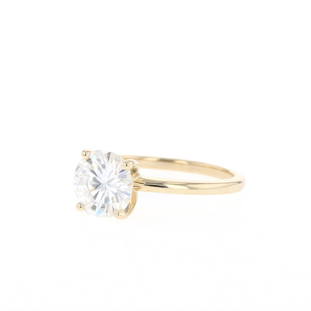 1.50CT Round Moissanite Solitaire Diamond Engagement Ring