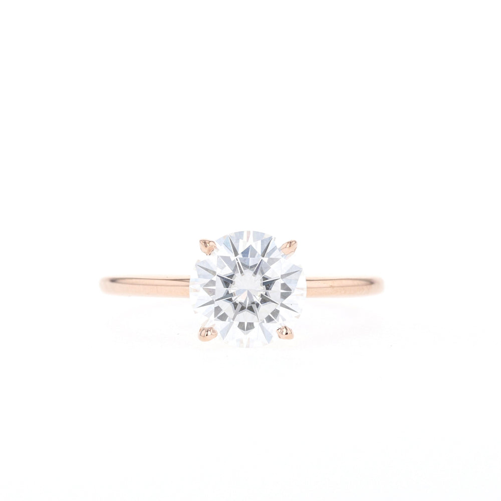 1.50CT Round Moissanite Solitaire Diamond Engagement Ring