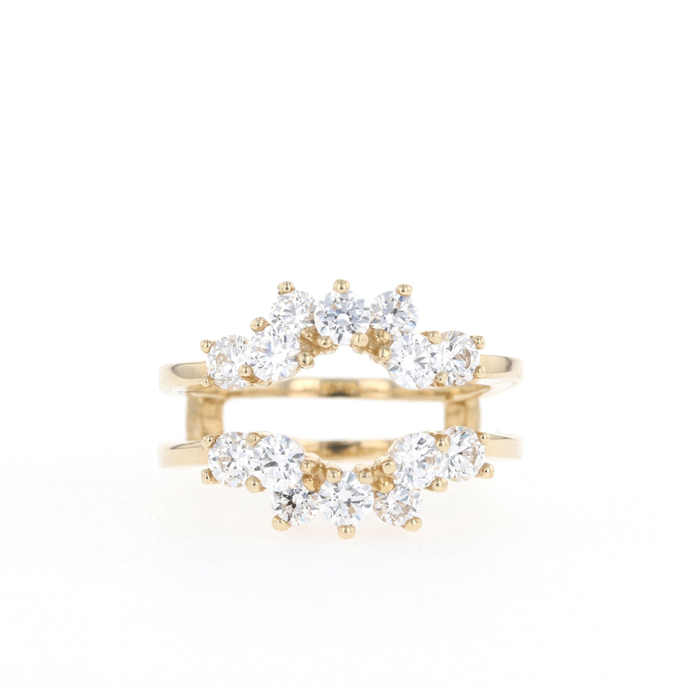 1.25ct Round Brilliant Cut Moissanite Diamond Unique Wedding Band