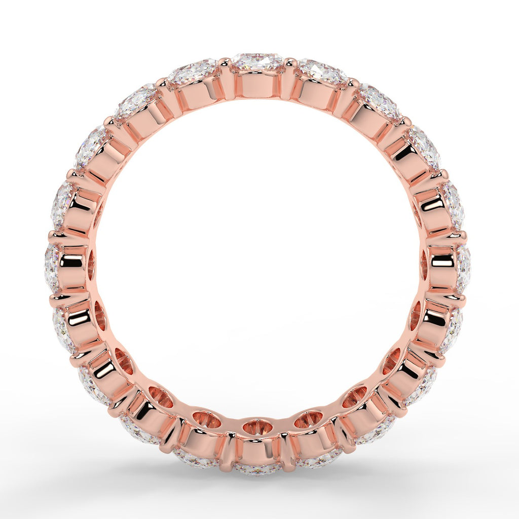 4.60 TCW Oval Moissanite Full Eternity Wedding Band