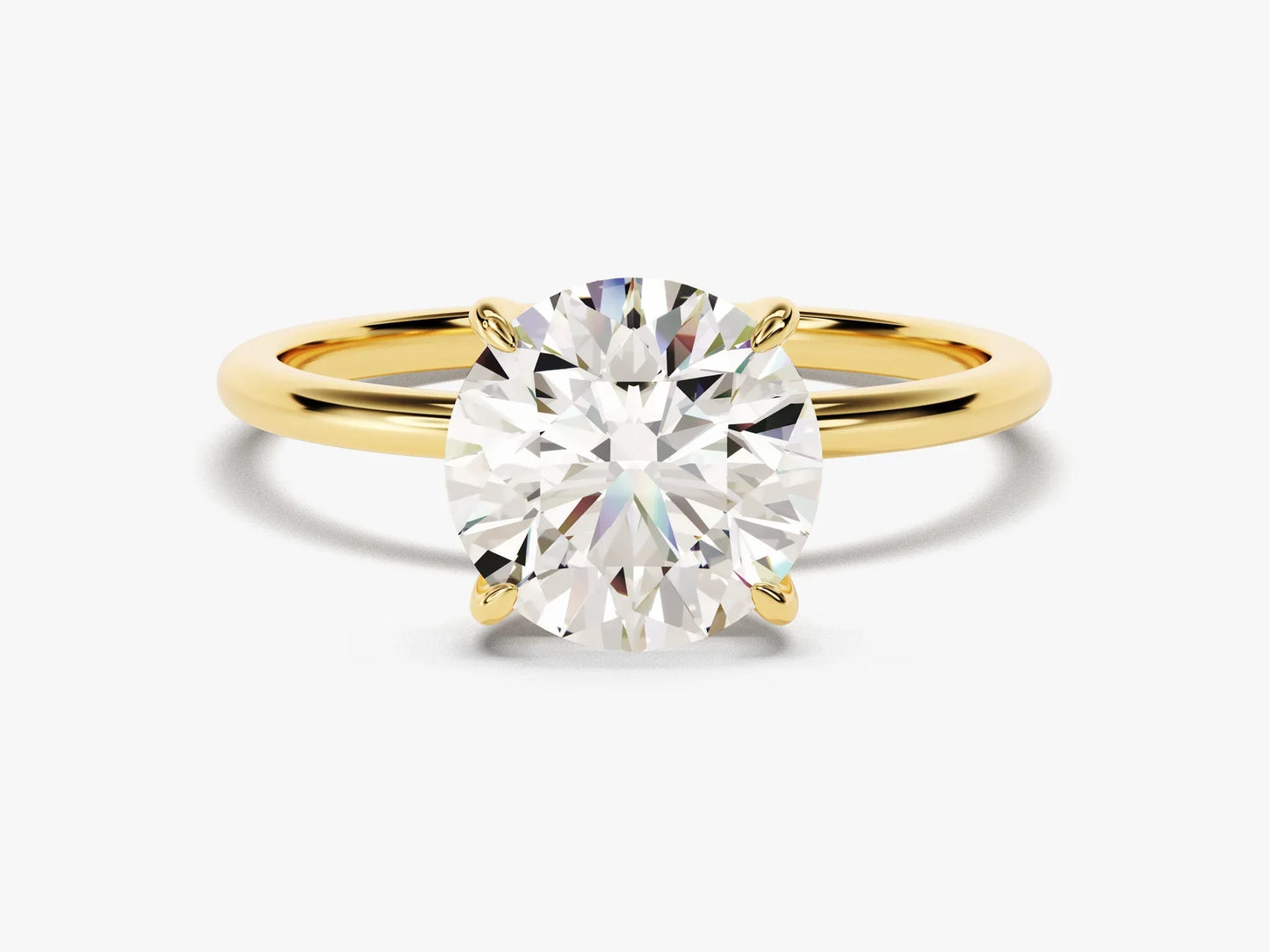 2.0CT Round Brilliant Diamond Solitaire Moissanite Engagement Ring